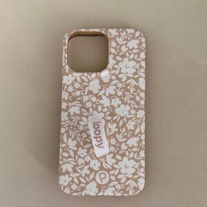 Loopy Case Tan Floral Phone Case with Loop IPhone 14 Pro Max